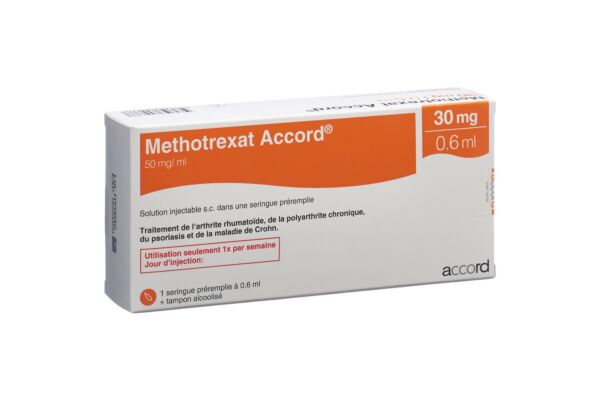 Methotrexat Accord Inj Lös 30 mg/0.6ml Fertigspritze 0.6 ml