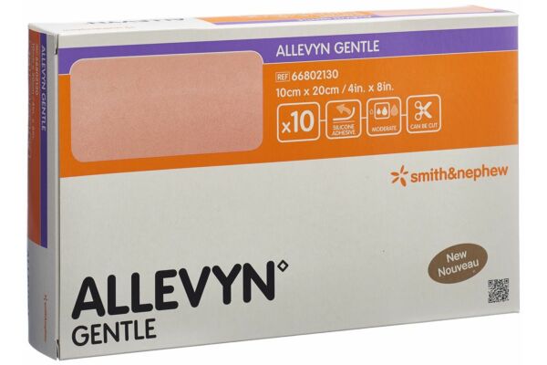 Allevyn Gentle pansement mousse 10x20cm 10 pce