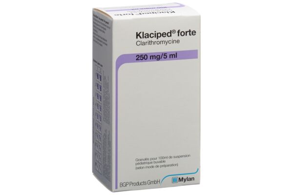 Klaciped Forte Gran 250 mg/5ml zur Herstellung einer Kindersuspension zum Einnehmen Fl 100 ml