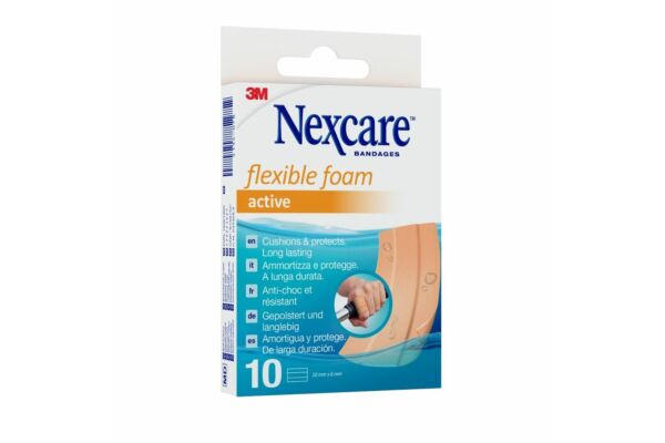 3M Nexcare Pflaster Flexible Foam Active Bands 6x10cm 10 Stk