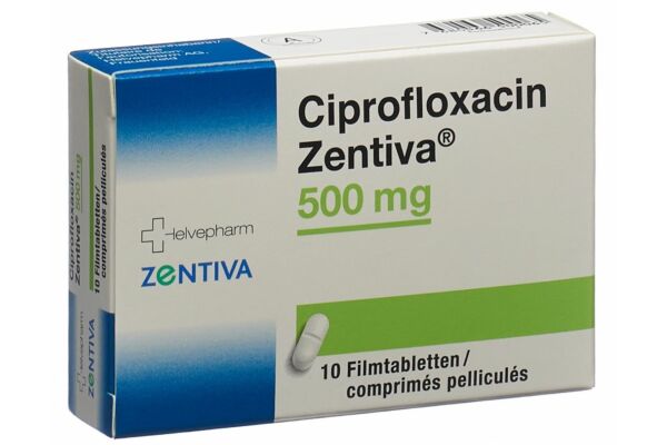 Ciprofloxacin Zentiva Filmtabl 500 mg 10 Stk