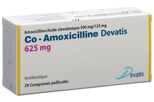 Co-Amoxicillin Devatis Filmtabl 625 mg 20 Stk