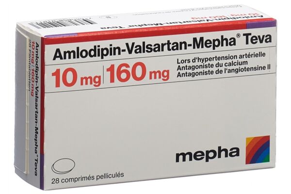 Amlodipin-Valsartan-Mepha Teva Filmtabl 10mg/160mg 28 Stk