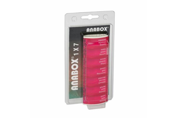 Anabox Medidispenser 1x7 pink deutsch/französisch/italienisch im Blister