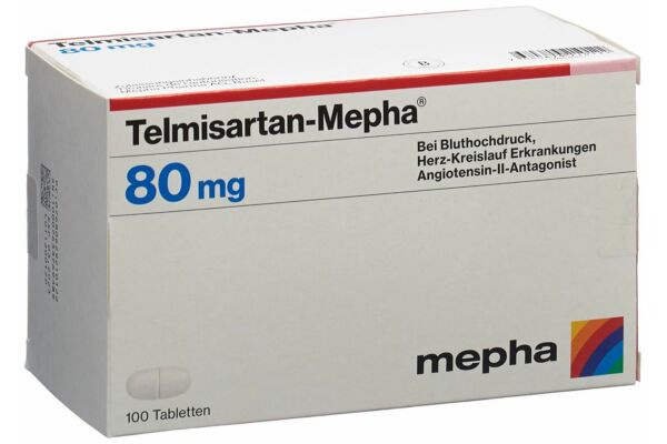 Telmisartan-Mepha Tabl 80 mg 100 Stk