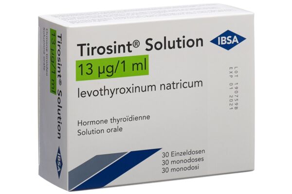 Tirosint Solution 13 mcg 30 Amp 1 ml