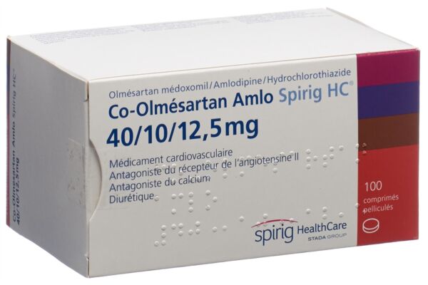 Co-Olmésartan Amlo Spirig HC cpr pell 40/10/12.5 mg 100 pce