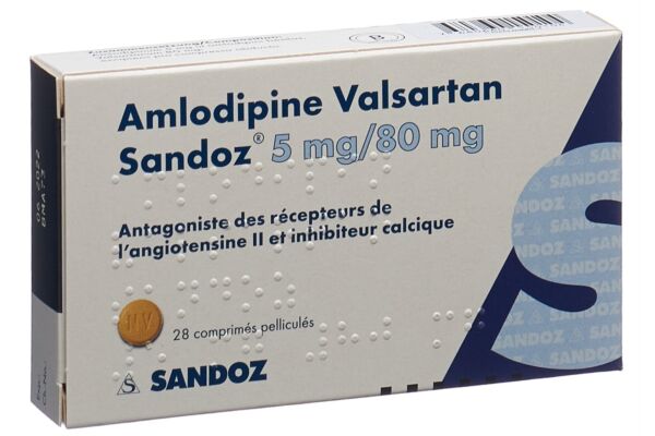 Amlodipin Valsartan Sandoz Filmtabl 5mg/80mg 28 Stk