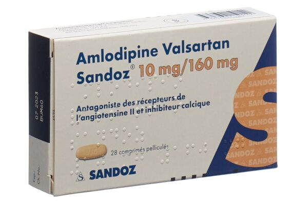 Amlodipin Valsartan Sandoz Filmtabl 10mg/160mg 28 Stk