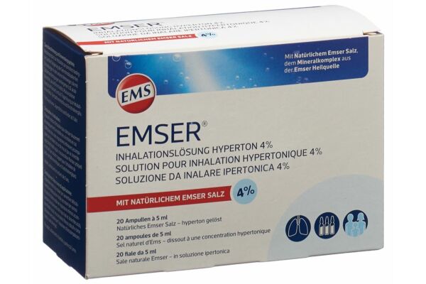 Emser Inhalationslösung 4 % hypertonisch 20 Amp 5 ml