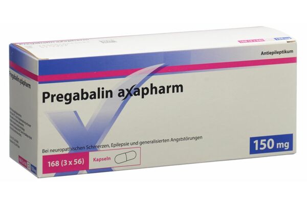 Prégabaline axapharm caps 150 mg 168 pce