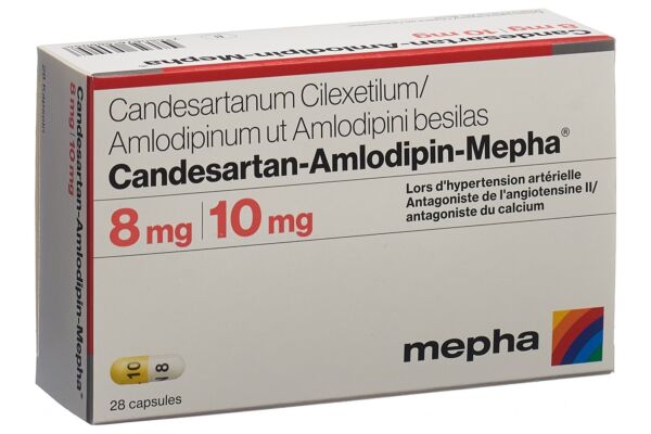 Candesartan-Amlodipin-Mepha caps 8mg/10 mg 28 pce