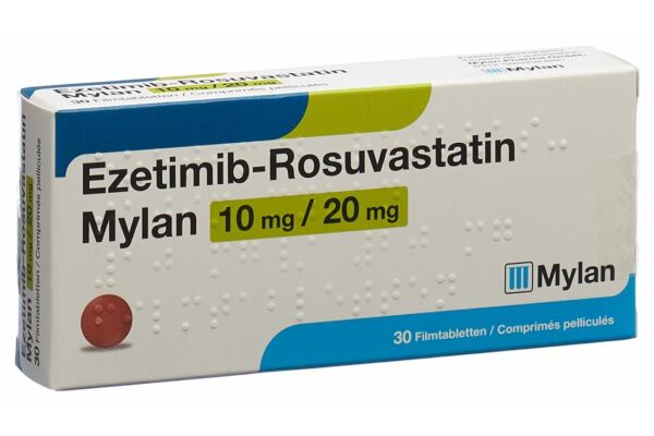 Ezetimib-Rosuvastatin-Mylan cpr pell 10 mg/20 mg 30 pce