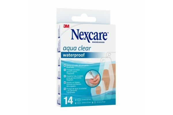 3M Nexcare Aqua Clear waterproof 3 Grössen assortiert 14 Stk