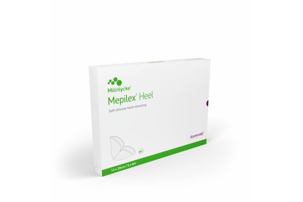 Mepilex Heel pansement hydrocellulaire 13x20cm silicon 5 pce