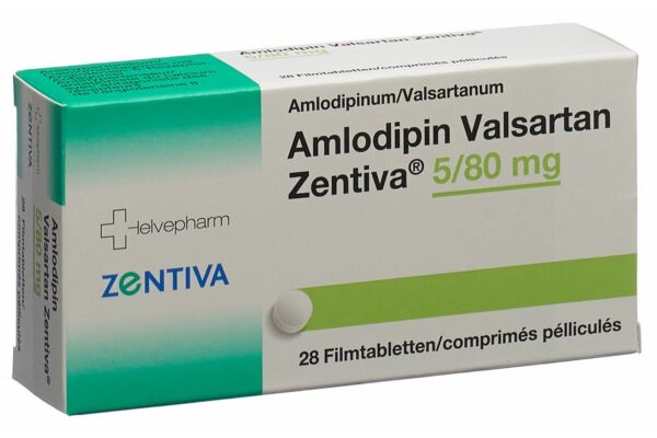 Amlodipin Valsartan Zentiva Filmtabl 5/80mg 28 Stk