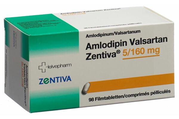 Amlodipin Valsartan Zentiva Filmtabl 5/160mg 98 Stk