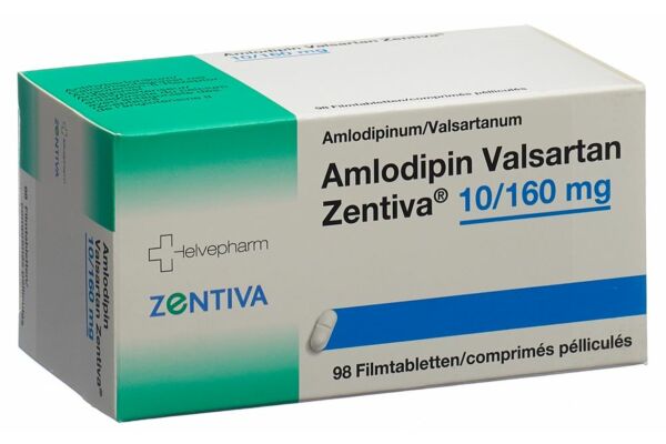 Amlodipin Valsartan Zentiva Filmtabl 10/160mg 98 Stk