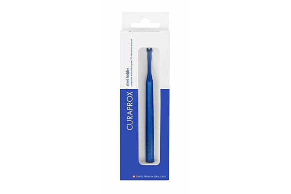 Curaprox UHS 475 manche acier bleu