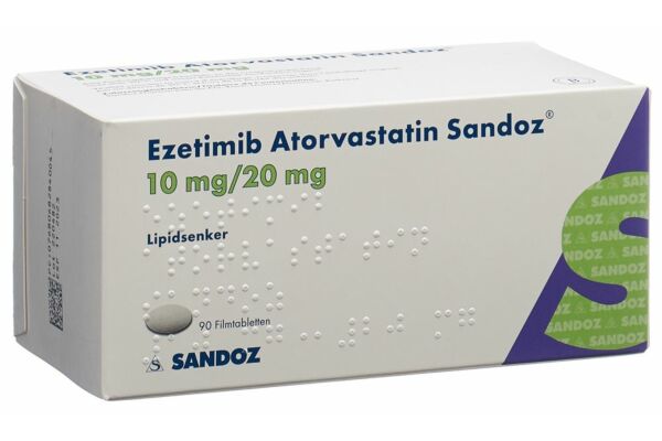 Ezetimib Atorvastatin Sandoz Filmtabl 10/20mg 90 Stk