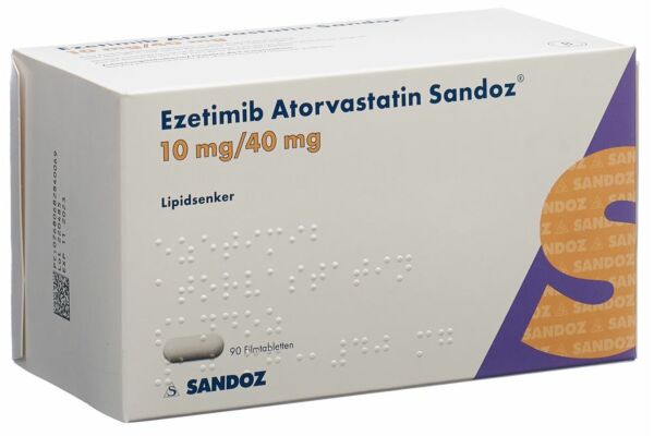 Ezetimib Atorvastatin Sandoz Filmtabl 10/40mg 90 Stk