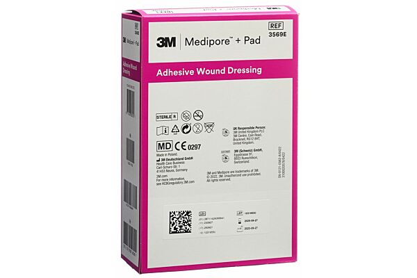 3M Medipore+Pad 10x15cm Wundkissen 5x10.5cm 25 Stk