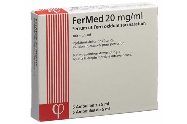 FerMed Inj Inf Präp 100 mg/5ml 5 Amp 5 ml