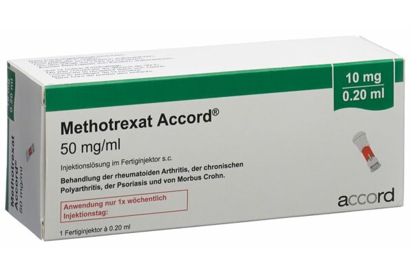 Methotrexat Accord sol inj 10 mg/0.2ml stylo injecteur prérempli 0.2 ml