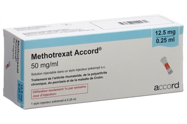 Methotrexat Accord Inj Lös 12.5 mg/0.25ml Fertiginjektor 0.25 ml