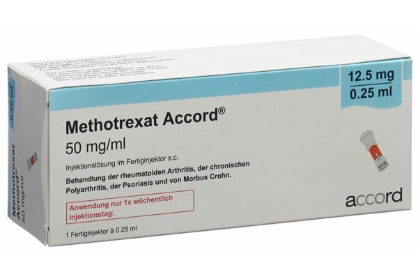 Methotrexat Accord Inj Lös 12.5 mg/0.25ml Fertiginjektor 0.25 ml