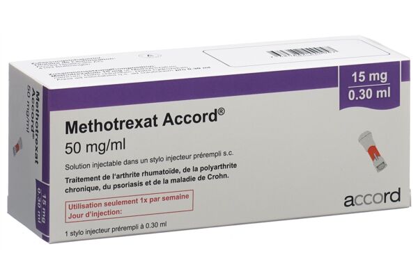 Methotrexat Accord sol inj 15 mg/0.3ml stylo injecteur prérempli 0.3 ml