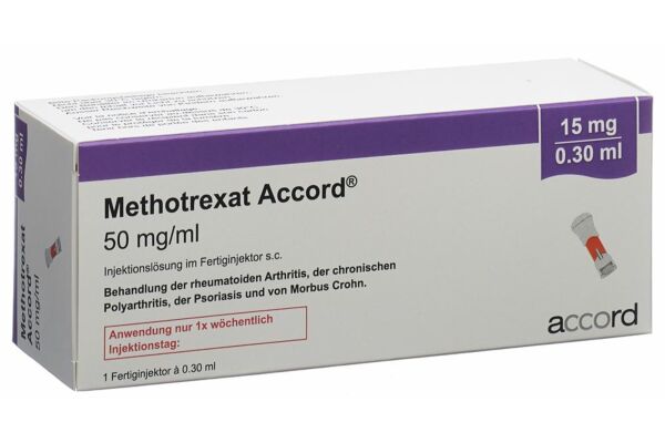 Methotrexat Accord sol inj 15 mg/0.3ml stylo injecteur prérempli 0.3 ml