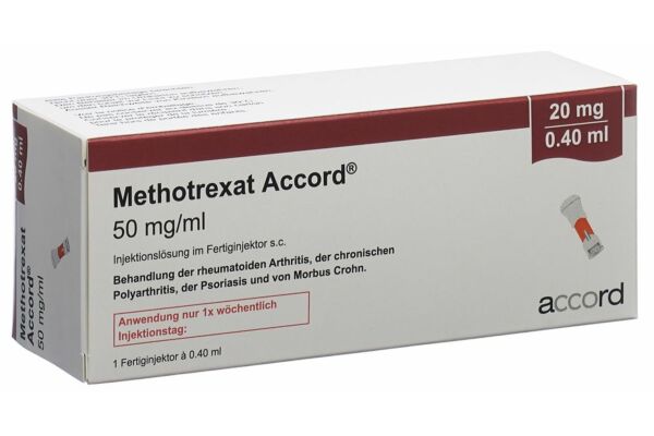 Methotrexat Accord Inj Lös 20 mg/0.4ml Fertiginjektor 0.4 ml