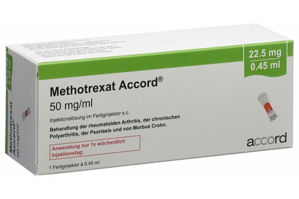 Methotrexat Accord Inj Lös 22.5 mg/0.45ml Fertiginjektor 0.45 ml