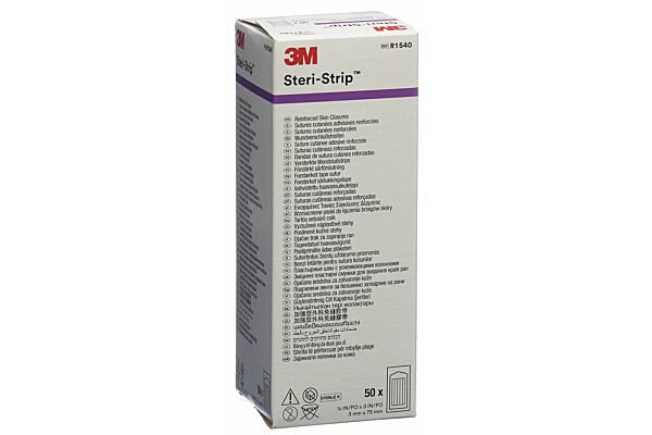 3M Steri Strip 3x75mm blanc renforcé 50 x 5 pce