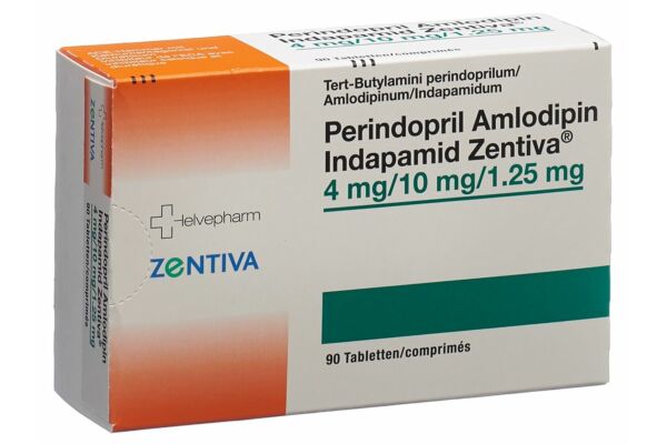 Perindopril Amlodipin Indapamid Zentiva Tabl 4mg/10mg/1.25mg 90 Stk