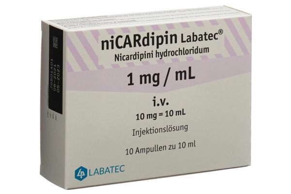 Nicardipin Labatec Inj Lös 10 mg/10ml 10 Amp 10 ml