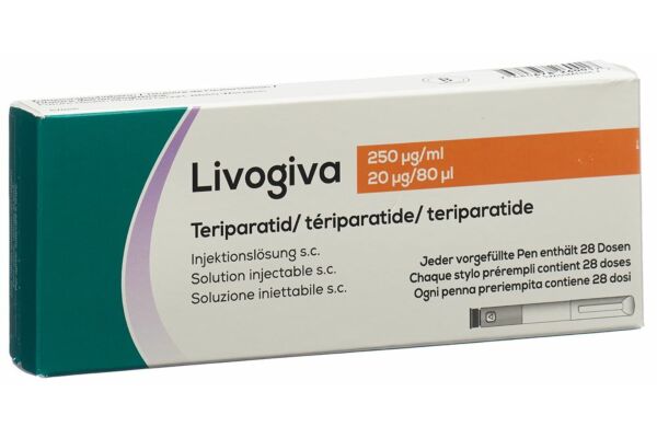 Livogiva Inj Lös 20 mcg/80mcl Fertigpen 2.7 ml