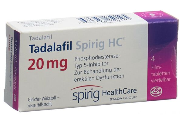 Tadalafil Spirig HC Filmtabl 20 mg 4 Stk