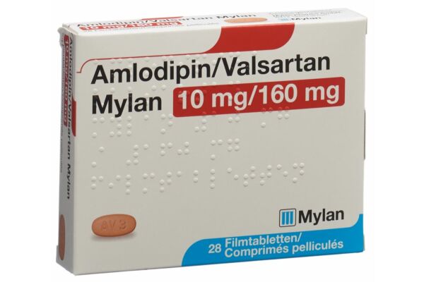 Amlodipin Valsartan Mylan cpr pell 10mg/160mg 28 pce