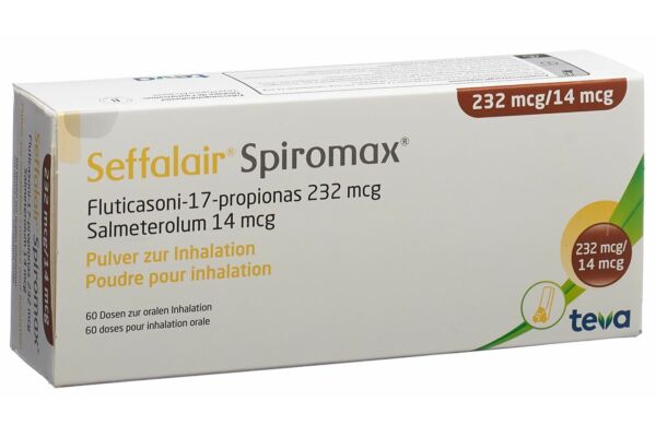 Seffalair Spiromax pdr inh 232/14 mcg 60 dos