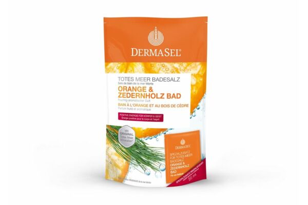 DermaSel sel de bain orange & cèdre allemand/français sach 400 g