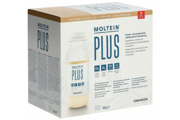 Moltein PLUS 2.5 cappuccino 6 fl 50 g