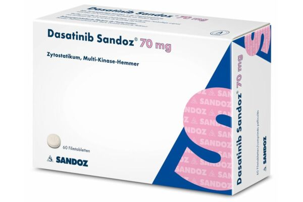 Dasatinib Sandoz Filmtabl 70 mg 60 Stk