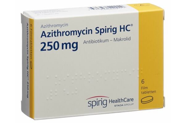 Azithromycine Spirig HC cpr pell 250 mg 6 pce