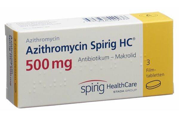 Azithromycin Spirig HC Filmtabl 500 mg 3 Stk