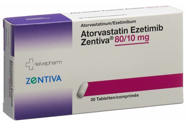 Atorvastatin Ezetimib Zentiva cpr 80 mg/10 mg 30 pce