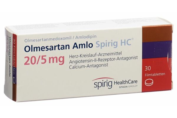 Olmesartan Amlo Spirig HC Filmtabl 20 mg/5 mg 30 Stk