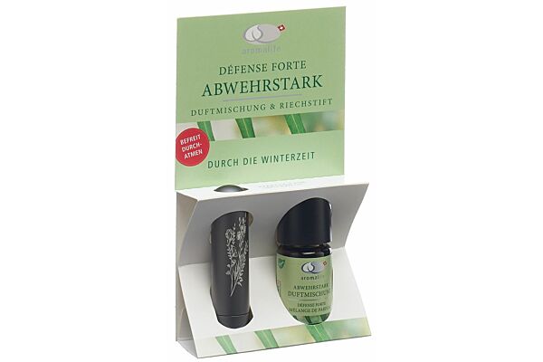 Aromalife Abwehrstark Duftmischung mit Riechstift Alu grau 5 ml