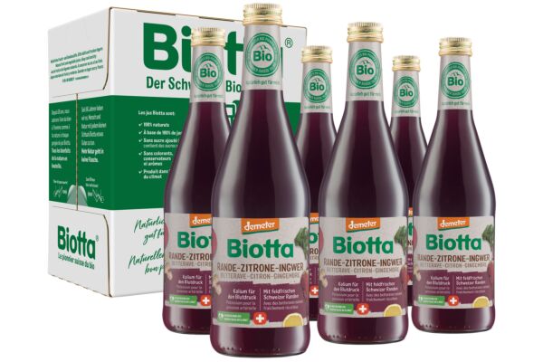 Biotta betterave citron gingembre demeter 6 fl 5 dl